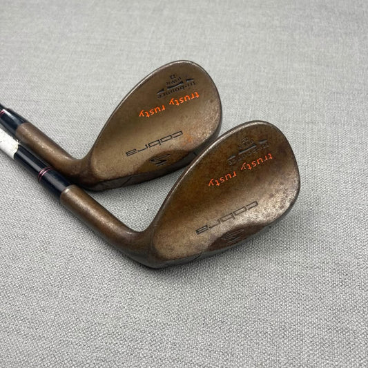 Cobra Trusty Rusty Raw Wedges - Wedge Flex Blackout Shafts / 55 & 59 Degree